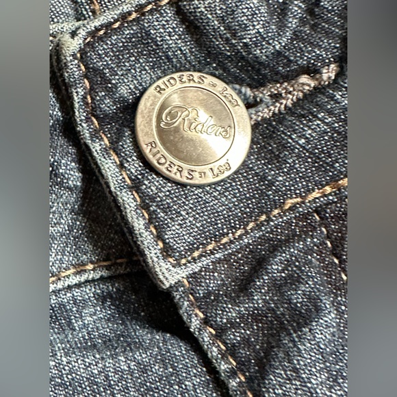 Blue Lee Rider Wide Leg Jeans Mid Rise Sz 16 P - Picture 4 of 12